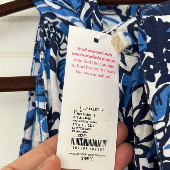 NEW Lilly Pulitzer Romper Dress SOLD OUT Size L New w/tags - Picture 4 of 6